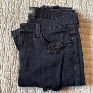 Hudson 27 Colette Midrise Skinny jeans in black